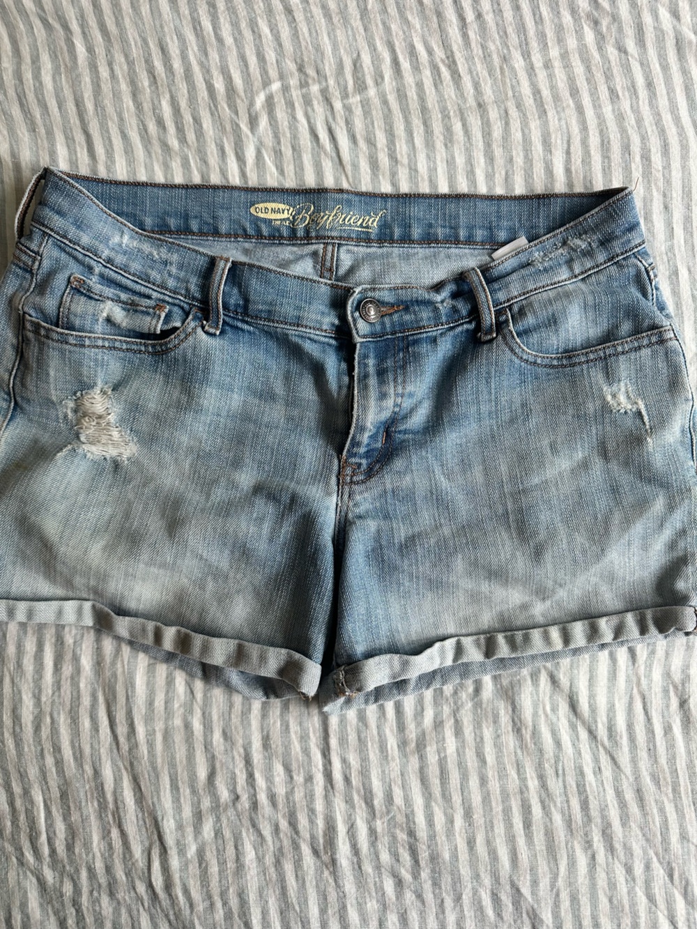 Old Navy Light Blue Denim Boyfriend Shorts